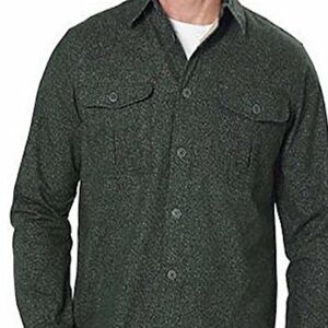 Men's Dark Green Shirt Jacket